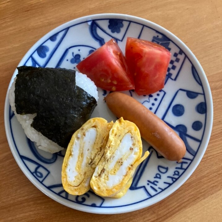 島とうがらし味噌おむすびの朝ごはん